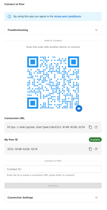 Connect to peer