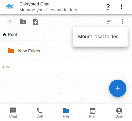 Mount local folder
