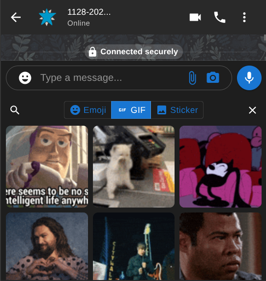 GIF picker in chat