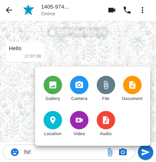 Send messages and attachments